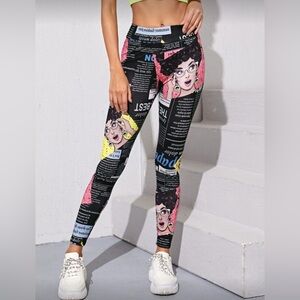 Pop Art Graphic Print Leggings